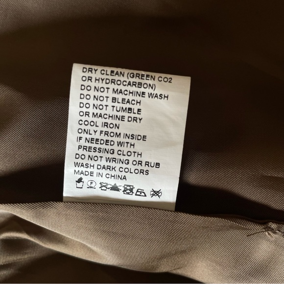 NWT SNDYS Taupe Faux Leather Mini Skirt Wrap Style Side Buckle Detail Size Small - Picture 8 of 11